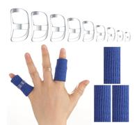 XHSBBB Tutore ovale per dita Protezione dita 9 pezzi Tutore per dita Tutore per dita a scatto per artrite Protezione articolazioni delle dita Raddrizzamento dita Taglie 3 4 5 6 7 8 9 10 11