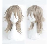 XHSDOZD Parrucca Cosplay Anime A3 Kazunari Miyoshi Parrucca,Short Brown Parrucca Cosplay,con Rete per Parrucca Gratuita,per Festa Carnevale Halloween Cosplay Parrucca