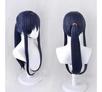 XHSDOZD Parrucca Cosplay Anime IDOLiSH7 Banri Ogami Parrucca，Blue Long Ponytail Parrucca Cosplay，con Rete per Parrucca Gratuita，per Festa Carnevale Halloween Cosplay Parrucca