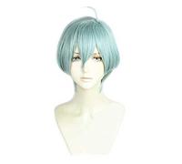 XHSDOZD Parrucca Cosplay Anime IDOLiSH7 Haruka Isumi Parrucca,Green Short Parrucca Cosplay,con Rete per Parrucca Gratuita,per Festa Carnevale Halloween Cosplay Parrucca