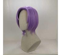 XHSDOZD Parrucca Cosplay Anime JoJo's Bizarre Adventure Melone Parrucca,Purple Bob Parrucca Cosplay,con Rete per Parrucca Gratuita,per Festa Carnevale Halloween Cosplay Parrucca