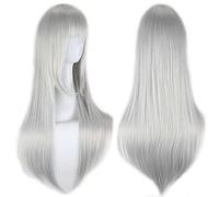 XHSDOZD Parrucca Cosplay Anime K Project Kushina Anna Parrucca，Silver White Long Straight Parrucca Cosplay，con Rete per Parrucca Gratuita，per Festa Carnevale Halloween Cosplay Parrucca