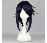 XHSDOZD Parrucca Cosplay Anime K Project Munakata Reisi Parrucca,Dark Blue Short Parrucca Cosplay,con Rete per Parrucca Gratuita,per Festa Carnevale Halloween Cosplay Parrucca