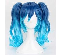 XHSDOZD Parrucca Cosplay Anime Kagerou Project Takane Enomoto Parrucca，Two Ponytail Blue Parrucca Cosplay，con Rete per Parrucca Gratuita，per Festa Carnevale Halloween Cosplay Parrucca(Color:Style 1)