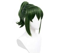 XHSDOZD Parrucca Cosplay Anime My Senpai is Annoying Igarashi Futaba Parrucca,Single Ponytail Green Parrucca Cosplay,con Rete per Parrucca Gratuita,per Festa Carnevale Halloween Cosplay Parrucca