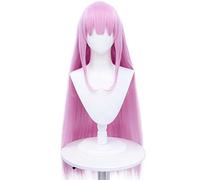 XHSDOZD Parrucca Cosplay Anime The Day I Became a God Hina Sato Parrucca，Pink Long Straight Parrucca Cosplay，con Rete per Parrucca Gratuita，per Festa Carnevale Halloween Cosplay Parrucca