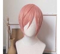 XHSDOZD Parrucca Cosplay Anime Touken Ranbu Online Kikkou Sadamune Parrucca，Short Pink Parrucca Cosplay，con Rete per Parrucca Gratuita，per Festa Carnevale Halloween Cosplay Parrucca