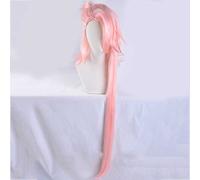 XHSDOZD Parrucca Cosplay Anime Touken Ranbu Online Souza Samonji Parrucca，Pink Long Parrucca Cosplay，con Rete per Parrucca Gratuita，per Festa Carnevale Halloween Cosplay Parrucca
