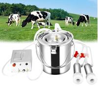 XHSMYXGS Macchina Portatile elettrica per mungitura di Mucche e Pecore, mungitrice con Pompa a Vuoto a pulsazioni, Si Ferma automaticamente Quando Il Latte è Pieno, per capre (Cattle 10L)