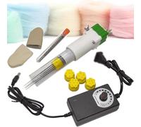 XHSMYXGS Set di Macchine per infeltrimento ad ago, Penna ad ago, Strumento per infeltrire la Lana, Macchina per infeltrire elettrica, 1-7 Aghi, Kit di Alimentazione dell'ago da punzone Fai-da-Te