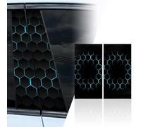 XhuangTech 1 coppia di adesivi a nido d'ape per il centro della macchina, antigraffio - Accessori esterni in PET - Impermeabile - Decorazione elegante per la portiera dell'auto, finestra (H5)