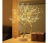 XhuangTech - Lampada a forma di albero bonsai da tavolo, con 108 LED, con filo di rame, funzionamento a batteria/USB, per camera da letto, scrivania, festa di Natale, decorazione per interni