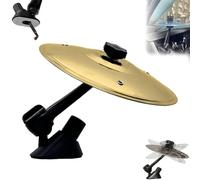XhuangTech Mini piatto per auto, con simbolo della batteria, rotante a 360°, regolabile, compatto, per danza del ventre, per rendere la guida più divertente (oro)