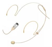 XHXJCYS Cuffia microfono headworn doppio over-ear ear appeso condensatore microfono omnidirezionale compatibile con sistema di trasmissione wireless Bodypack Audio-Technica con spina Hirose a 4 pin