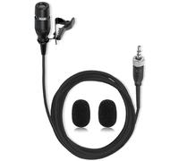 XHXJCYS Microfono lavalier nero a condensatore unidirezionale Super cardioide compatibile con sistema di trasmissione wireless Bodypack Sennheiser con spina a vite femmina da 3,5 mm