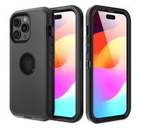 Xhy iPhone15Pro Case - Military-Grade, 3-in-1Shockproof Armor, Rugged & Detachable, Compatible with iPhone15Pro (6.1", 2023) - Black