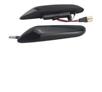 XHYFFSS lampada indicatore laterale Dinamica Fender Luce Indicatore Laterale Per B&MW E60 E61 E90 E91 E87 E81 E83 E84 E88 E92 E93 E82 E46 1 3 5 Luce segnale dinamico(Smoked black B)