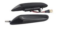 XHYFFSS lampada indicatore laterale Dinamica Fender Luce Indicatore Laterale Per B&MW E60 E61 E90 E91 E87 E81 E83 E84 E88 E92 E93 E82 E46 1 3 5 Luce segnale dinamico(Smoked black B)