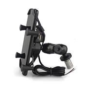 XHYFFSS Supporto per navigatore GPS Per B&MW Per S1000RR Per HP4 Supporto Telefono Staffa Montaggio Stelo Forcella Staffa Navigazione GPS Moto Caricatore USB(Black1)