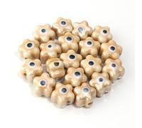 XHYXWN 10-100 Pezzi di Perline sfuse in Ceramica a Forma di Occhio di Diavolo da 10 mm,Perline in Ceramica Smaltata a Forma Fiore colorato,per Braccialetti,collane,creazione di Portachiavi Fai da Te