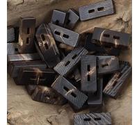 XHYXWN 10 Pezzi 25 mm Bottoni in Vero Corno Naturale, Nero, Marrone Bottoni Irregolari in Corno, Bottoni da Cucito Vintage a 2 Fori, Bottoni Decorativi per Cappotti di Lana Antivento