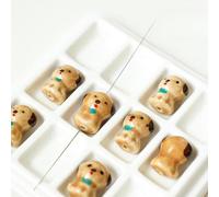 XHYXWN 10 Pezzi di Perline di Ceramica dipinte a Mano a Forma di Animale, Perline distanziatrici in Ceramica Irregolari, per Gioielli Fai da Te Fatti a Mano con Perline, Braccialetti, collane