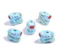 XHYXWN 10 Pezzi di Perline di Ceramica sfuse dipinte a Mano con Motivo Animale, Perline distanziatrici in Ceramica, per Realizzare Braccialetti Fatti a Mano, collane e Oggetti Artigianali Fai da Te