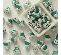 XHYXWN 10 Pezzi di Perline sfuse in Ceramica Smaltata Fatte a Mano da 14 mm, Perline in Ceramica a Forma di Animale, per Braccialetti di Perline Fai da Te, collane, Accessori per Portachiavi