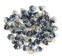 XHYXWN 100 Pezzi 12x7,5 mm Perline di Vetro a Forma di Fiore,Perline distanziatrici in Vetro a Forma di Fiore a Forma di Campana Colorate Trasparenti per Braccialetti Fatti a Mano,Gioielli Fai da Te