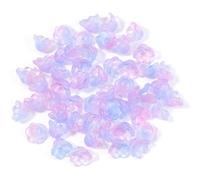 XHYXWN 100 Pezzi 12x7,5 mm Perline di Vetro a Forma di Fiore,Perline distanziatrici in Vetro a Forma di Fiore a Forma di Campana Colorate Trasparenti per Braccialetti Fatti a Mano,Gioielli Fai da Te