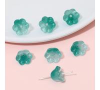 XHYXWN 100 Pezzi 12x7 mm Perline di Vetro a Forma di Fiore, Perline Colorate a Forma di Fiore sfumato per la creazione di Gioielli Fai da Te, Braccialetti, collane, Orecchini, Accessori Decorativi