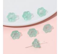 XHYXWN 100 Pezzi 12x7 mm Perline di Vetro a Forma di Fiore, Perline Colorate a Forma di Fiore sfumato per la creazione di Gioielli Fai da Te, Braccialetti, collane, Orecchini, Accessori Decorativi