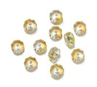 XHYXWN 100 Pezzi 4,5x7,5 mm Perline di Vetro Cristallo sfaccettate, Perline distanziatrici di Vetro per infilare, Accessori Fai da Te per Braccialetti, collane, Orecchini, Portachiavi