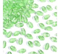 XHYXWN 100 Pezzi 8x12 mm Perline di Vetro Cristallo, Perline di Vetro sfaccettate Colorate a Forma di lacrima per la creazione di Gioielli Fai da Te, bracciali, collane, Orecchini