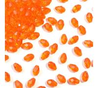 XHYXWN 100 Pezzi 8x12 mm Perline di Vetro Cristallo, Perline di Vetro sfaccettate Colorate a Forma di lacrima per la creazione di Gioielli Fai da Te, bracciali, collane, Orecchini