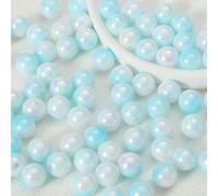 XHYXWN 100 Pezzi di Perline acriliche Rotonde Colorate da 10 mm, Perline Artigianali con Colori sfumati, per Accessori Decorativi Fai da Te per Braccialetti, collane e Portachiavi