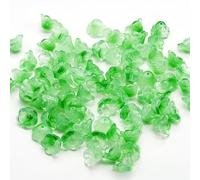 XHYXWN 100 Pezzi di Perline di Vetro a Forma di Fiore da 12 mm, Perline Colorate a Forma di Fiore con Fori, per Braccialetti Fai da Te Fatti a Mano, collane, forcine e Accessori per Capelli