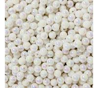 XHYXWN 100 Pezzi di Perline Rotonde Colorate da 8-12 mm con Fori, Perline distanziatrici in Acrilico, per infilare, Braccialetti Fatti a Mano, collane, Portachiavi Fai da Te