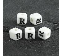 XHYXWN 20/30/50 Pezzi di Perline con Lettere da 8 mm,Perline distanziatrici quadrate in Ceramica con Lettere,per la creazione di Gioielli Fai da Te,Braccialetti,collane,Portachiavi Fatti a Mano