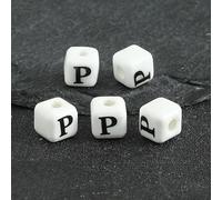 XHYXWN 20/30/50 Pezzi di Perline con Lettere da 8 mm,Perline distanziatrici quadrate in Ceramica con Lettere,per la creazione di Gioielli Fai da Te,Braccialetti,collane,Portachiavi Fatti a Mano