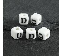 XHYXWN 20/30/50 Pezzi di Perline con Lettere da 8 mm,Perline distanziatrici quadrate in Ceramica con Lettere,per la creazione di Gioielli Fai da Te,Braccialetti,collane,Portachiavi Fatti a Mano