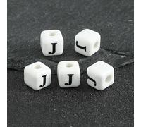 XHYXWN 20/30/50 Pezzi di Perline con Lettere da 8 mm,Perline distanziatrici quadrate in Ceramica con Lettere,per la creazione di Gioielli Fai da Te,Braccialetti,collane,Portachiavi Fatti a Mano