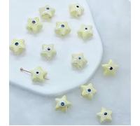 XHYXWN 20/30/50 Pezzi di Perline sfuse in Ceramica a Forma di Occhio di Diavolo da 14 mm,Perline in Ceramica Colorate a Forma di Stella,per la creazione di Gioielli Fai da Te con collane e bracciali