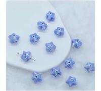 XHYXWN 20/30/50 Pezzi di Perline sfuse in Ceramica a Forma di Occhio di Diavolo da 14 mm,Perline in Ceramica Colorate a Forma di Stella,per la creazione di Gioielli Fai da Te con collane e bracciali