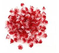 XHYXWN 200 Pezzi 12x7 mm Perline di Vetro a Forma di Fiore, Perline distanziatrici in Vetro a Forma di Fiore a Forma di Campana Colorata, per Braccialetti Fatti a Mano, collane, forcine per Capelli