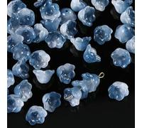 XHYXWN 200 Pezzi di Perline di Vetro a Forma di Fiore da 12 mm, Perline distanziatrici Trasparenti a Forma di Fiore con Fori, per Braccialetti Fatti a Mano, collane, Orecchini Fai da Te