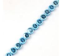 XHYXWN 30/50/100 Pezzi Perline di Porcellana da 10 mm a Forma di Faccina Sorridente, Perline di Ceramica Colorate a Forma di Faccina Sorridente, per Accessori Fai da Te per Gioielli con ciondoli