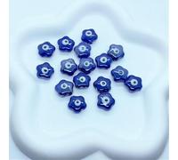 XHYXWN 30 Pezzi di Perline sfuse in Ceramica Devil Eye da 15 mm, Perline distanziatrici in Ceramica Colorate a Forma di Fiore, per Braccialetti di Perline Fai da Te, collane, Orecchini e creazione