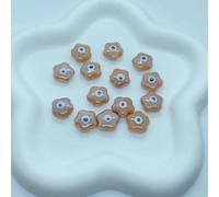 XHYXWN 30 Pezzi di Perline sfuse in Ceramica Devil Eye da 15 mm, Perline distanziatrici in Ceramica Colorate a Forma di Fiore, per Braccialetti di Perline Fai da Te, collane, Orecchini e creazione