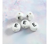 XHYXWN 50 Pezzi di Perline con Lettere digitali da 10 mm, Perline di Ceramica Piatte e Rotonde, per Braccialetti, collane e Portachiavi Fai da Te con Perline